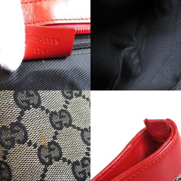 Gucci GG Tote Bag Canvas Leather - Picture 7 of 10